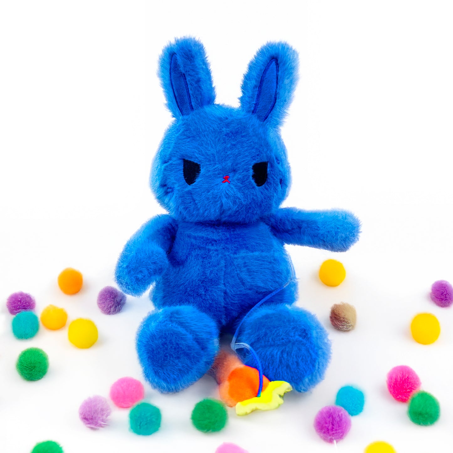 Lemonster Klein Blue Rabbit Plush Toy with Removable Carrot (15" / 38 cm & 31" / 80 cm)