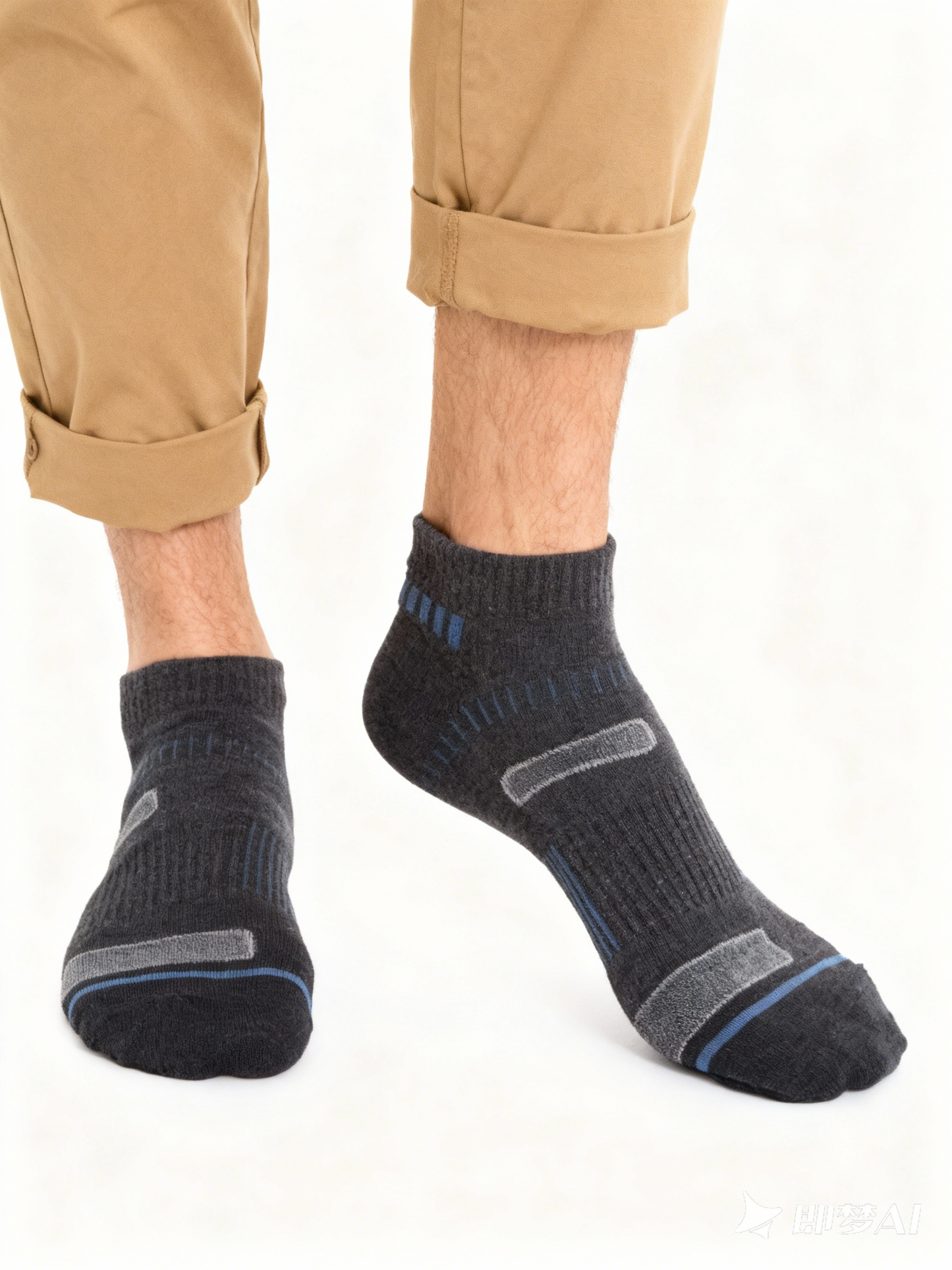 Mens Cushioned Athletic Low-Cut Socks  Moisture-Wicking