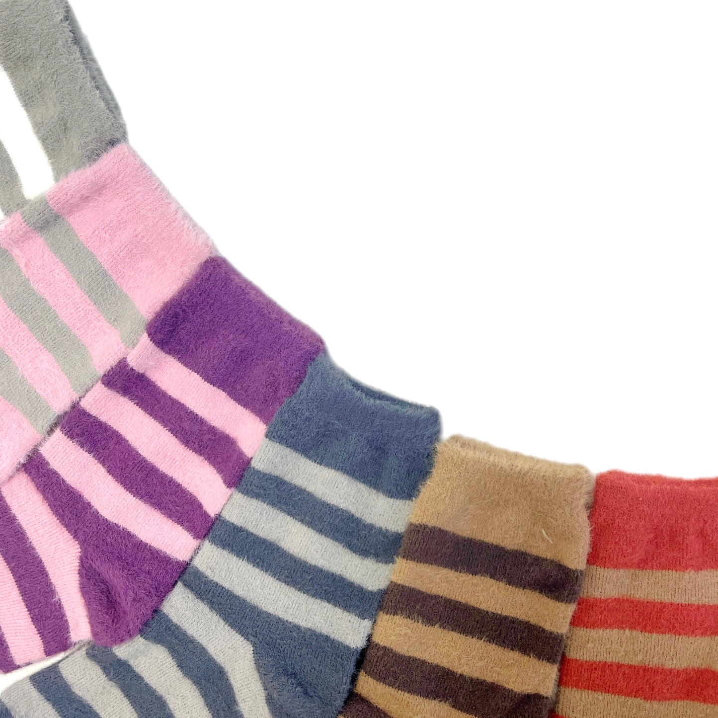Furry Thick Thermal Socks Acrylic Wool striped