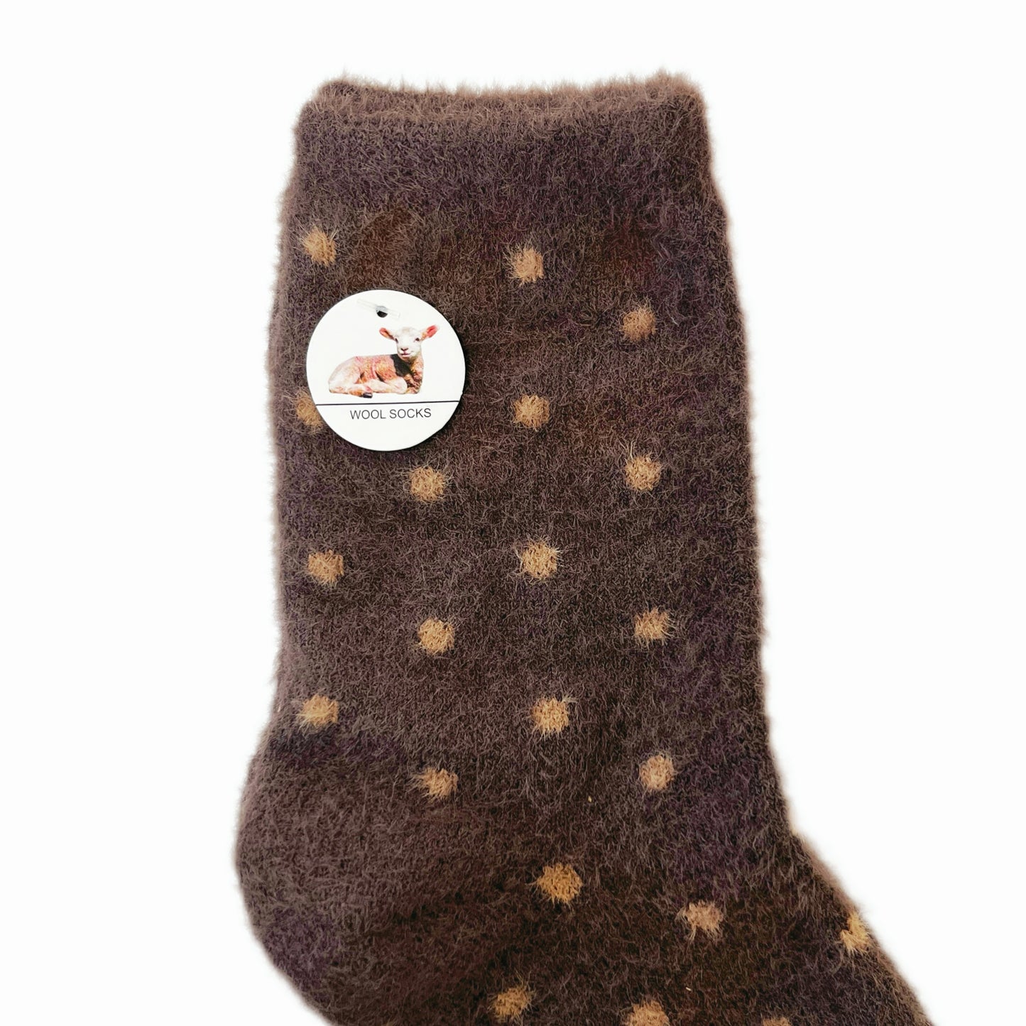 Furry Warm Polka Dot Socks Acrylic Wool Chritsmas Gift 1 CTN