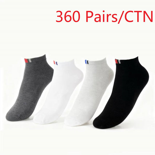 Men's Low-Cut Ankle With Striped Accent Socks 1CTN