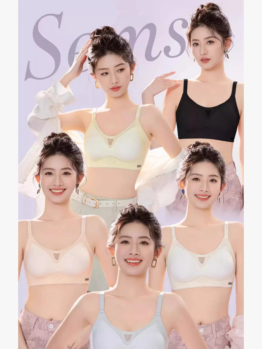 Texlina Women’s Seamless Mesh Panel Bra – AeroLift™ ComfortFit Series( 12 PCS/Pack)