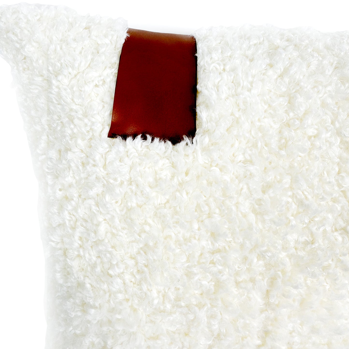 Texlina Cozy Teddy Throw Pillow, White (18" x 18" / 45 x 45 cm)