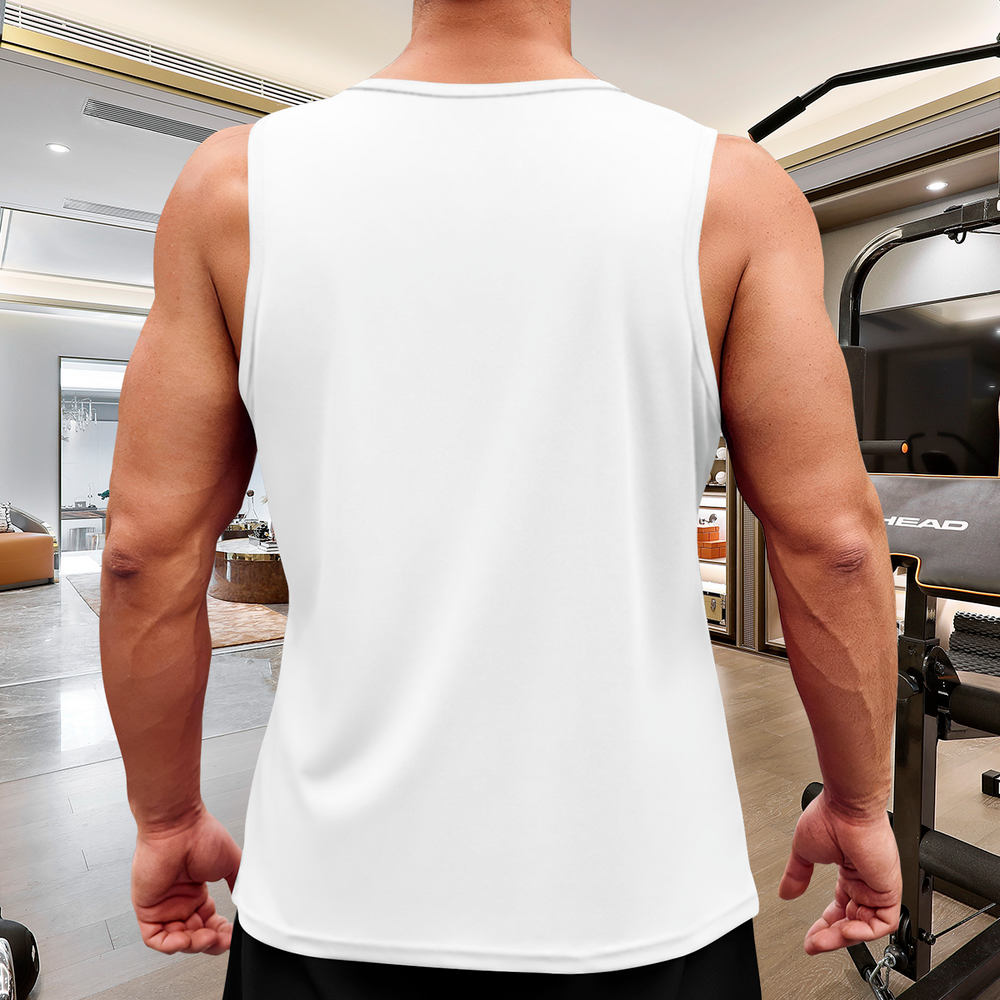 Custom Print Men’s Cotton Personalized Sleeveless Vest