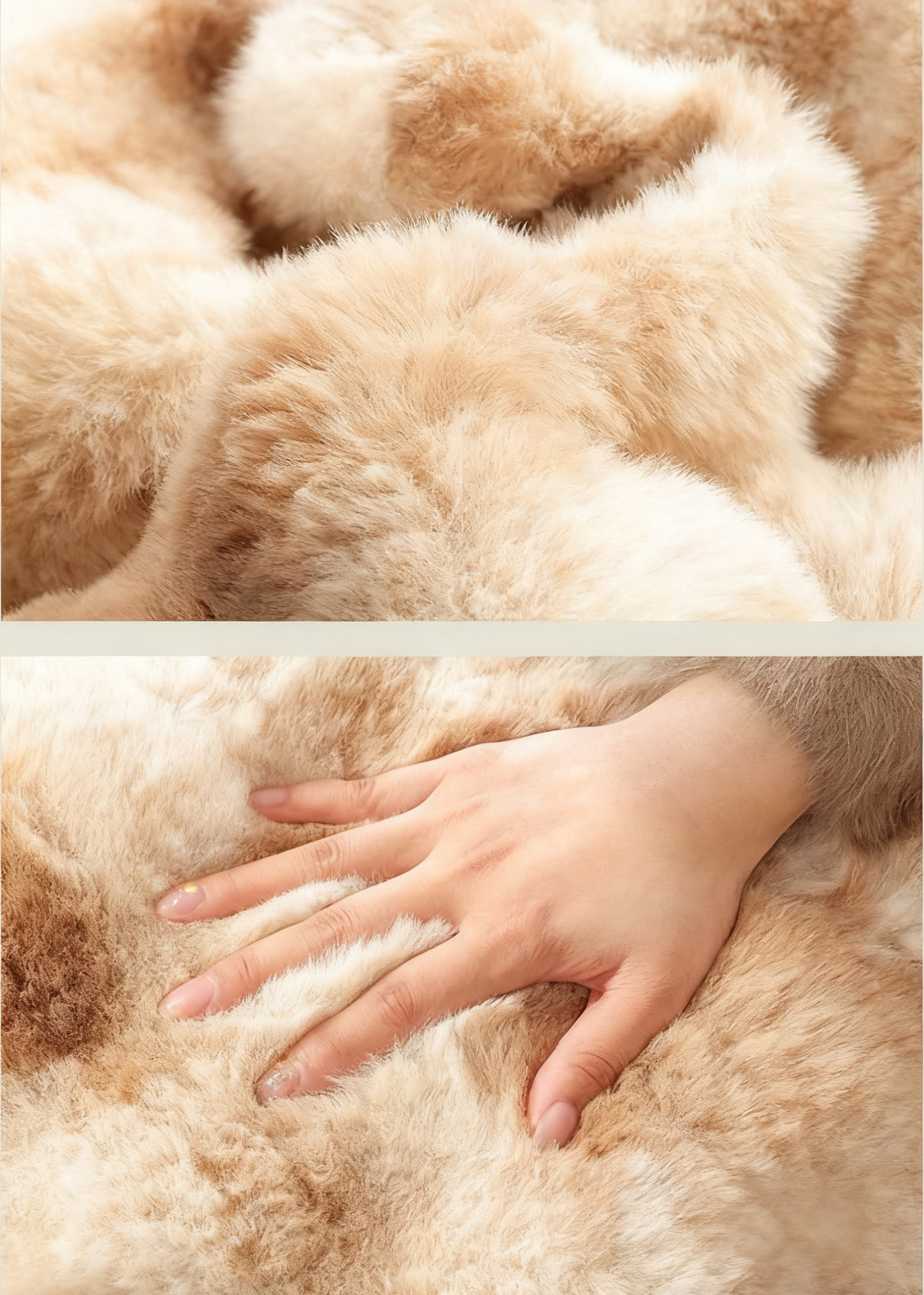 Soft Faux Rabbit Fur Throw Pillow Square 18" x 18" Decor