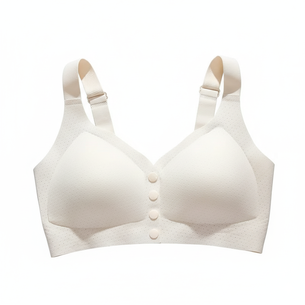 Texlina Women’s Wireless Button-Front Bra – EaseForm™ Daily Support Series (12 PCs/Pack)