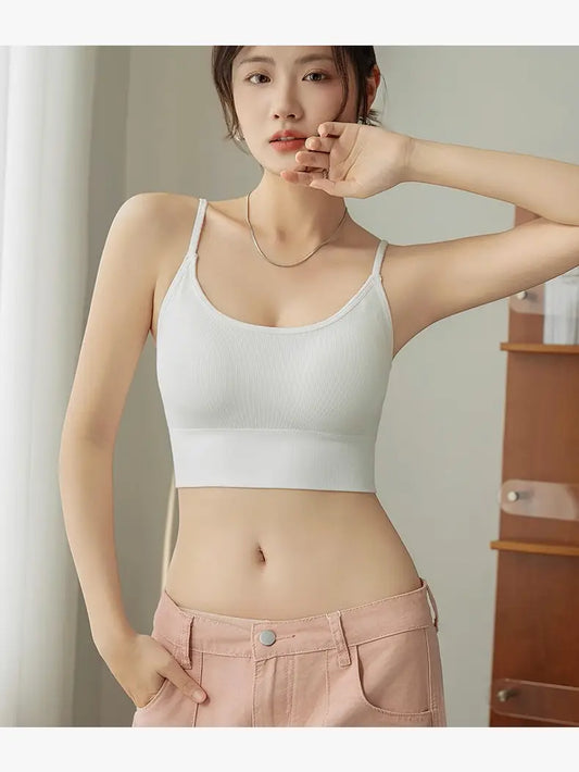 Texlina Women’s Ribbed Longline Seamless Bra – FlexEase™ Lounge Support Series (10 PCs/Pack)