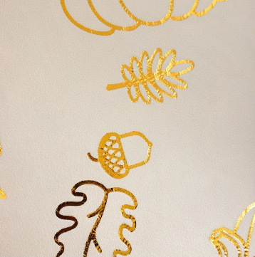 Gilded Pumpkin and Leaf Decor Throw Pillow 18×18