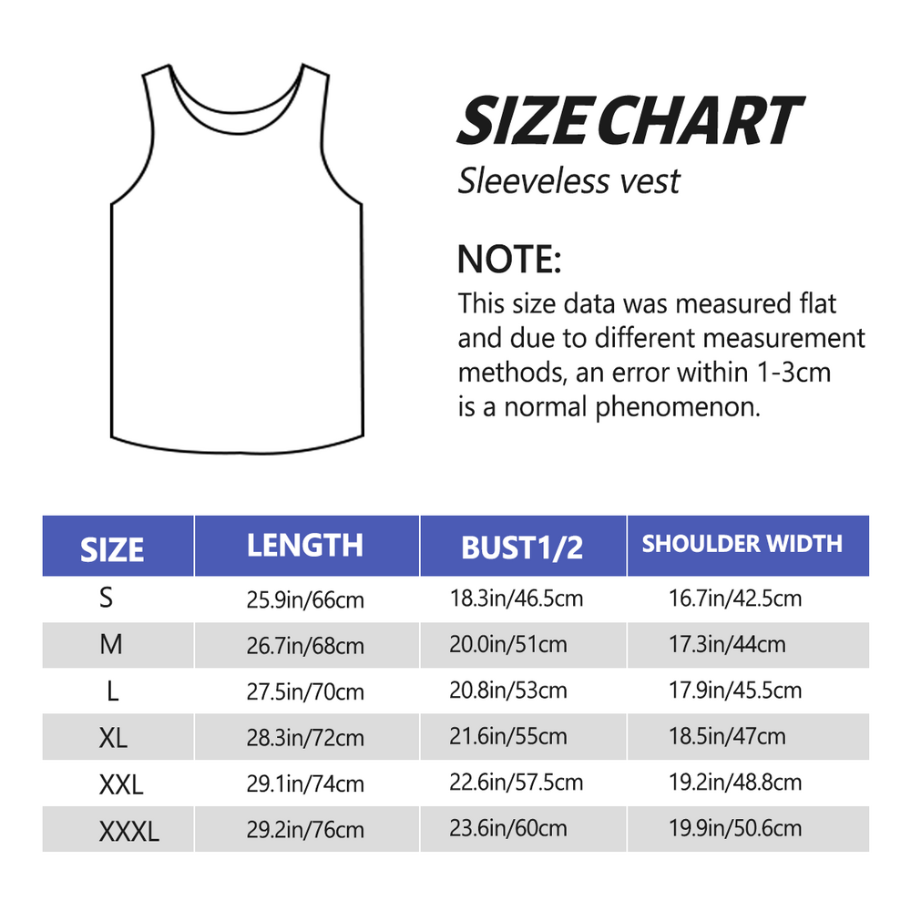 Custom Print Men’s Cotton Personalized Sleeveless Vest