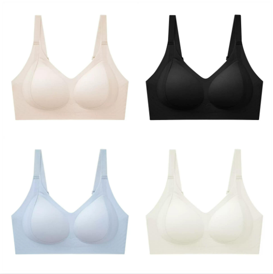 Texlina Women’s Ice Silk Wireless Comfort Bra – CloudFit™ Lounge Series (12 PCs/Pack)