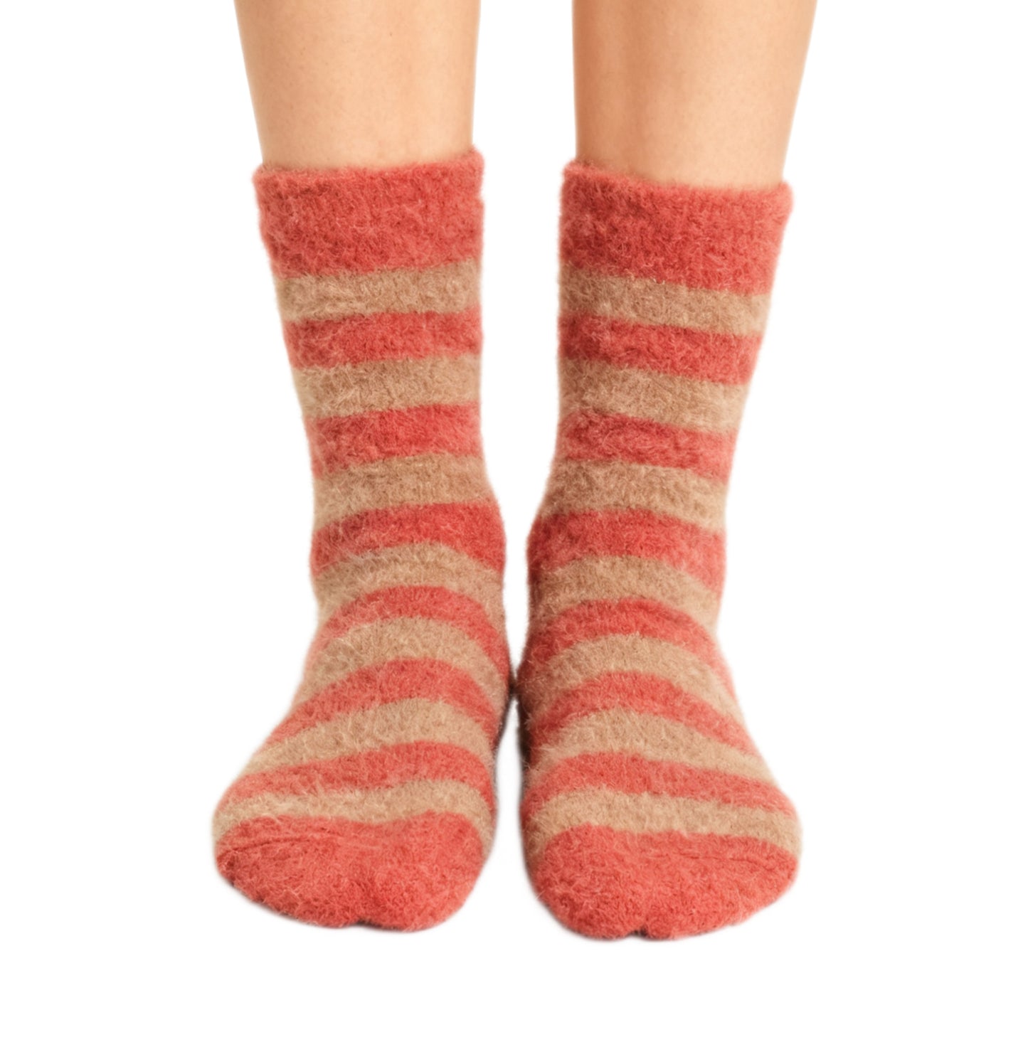 Furry Thick Thermal Socks Acrylic Wool striped