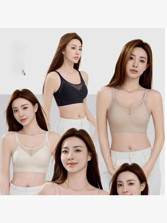 Texlina Women’s Seamless Mesh-Inlay Comfort Bra – CloudFit™ Motion Series( 12 PCS/Pack)