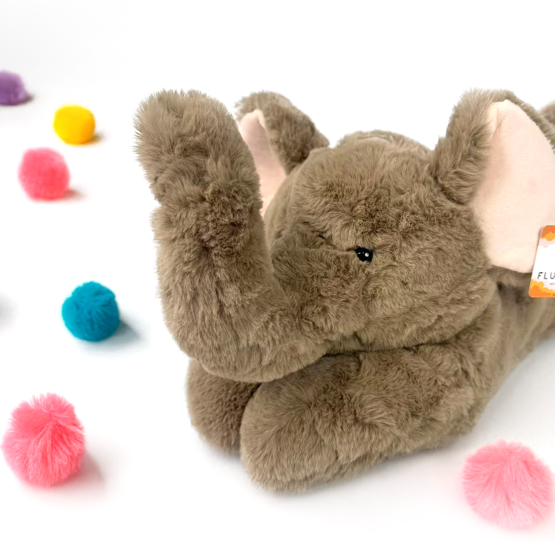 Fluffery Elephant Plush Sleeping Pillow (37" / 95 cm & 45" / 115 cm)