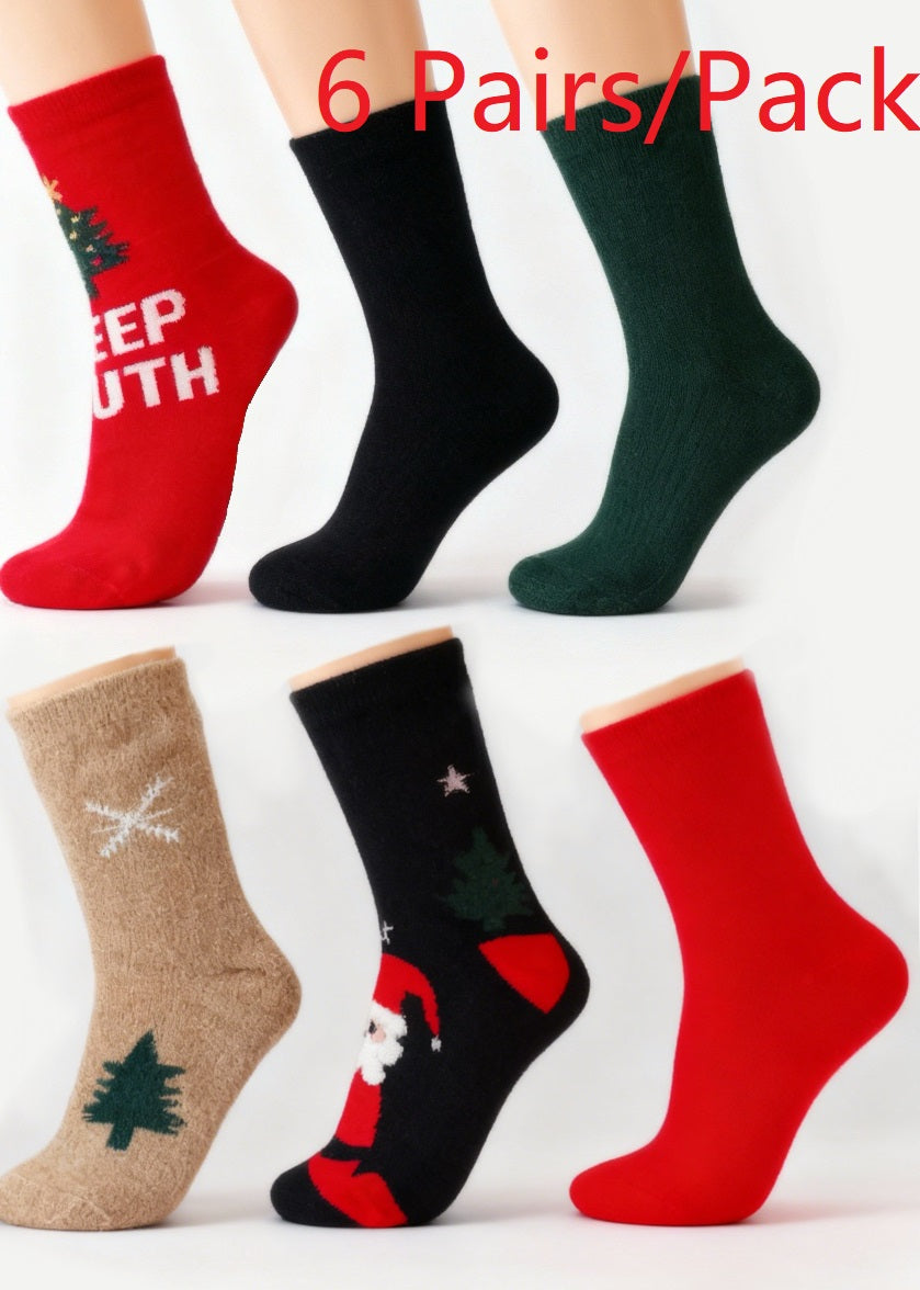 Christmas Theme Furry Socks  | Warm Acrylic Wool Socks