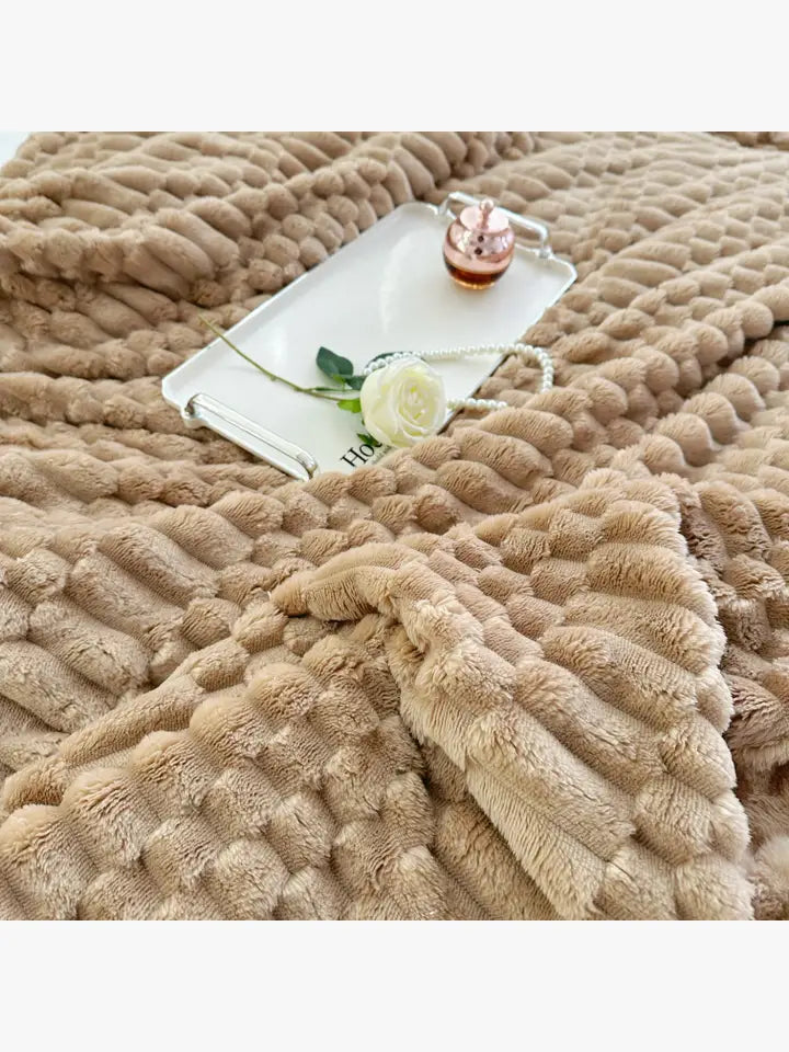 Turtle Fleece Throw – Bubble-Texture Ultra Plush Blanket for Cozy Comfort