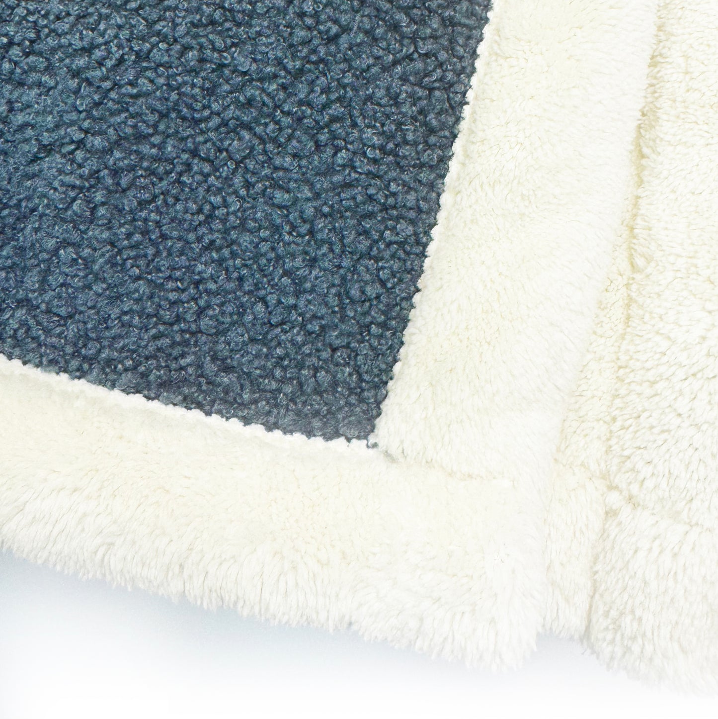 Fluffery Teddy Curly Throw Blanket, Bluish Grey, Queen Size (60" x 80" / 150 x 200 cm)