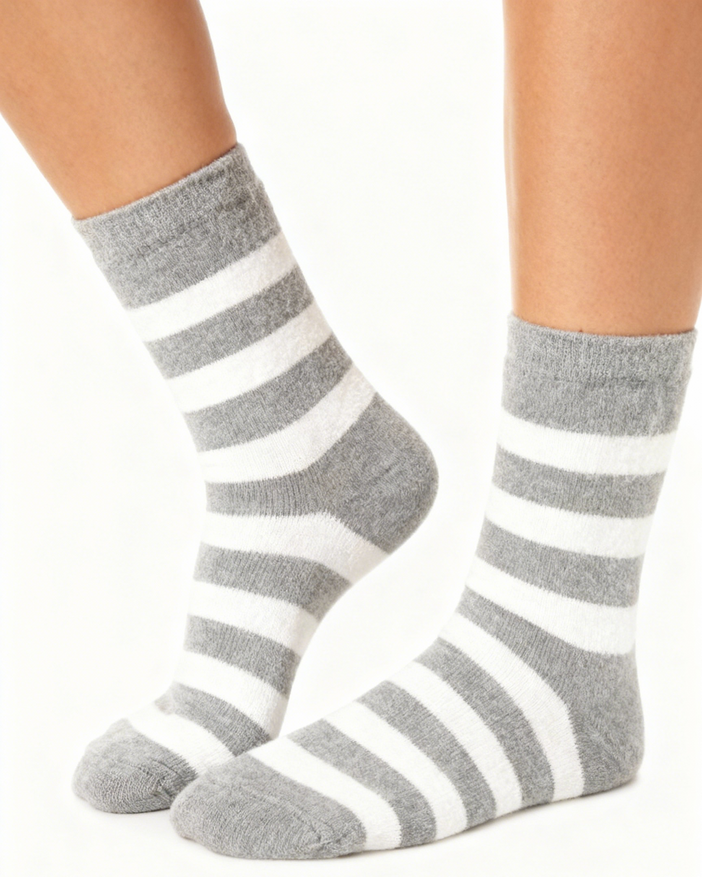 Furry Thick Thermal Socks Acrylic Wool striped
