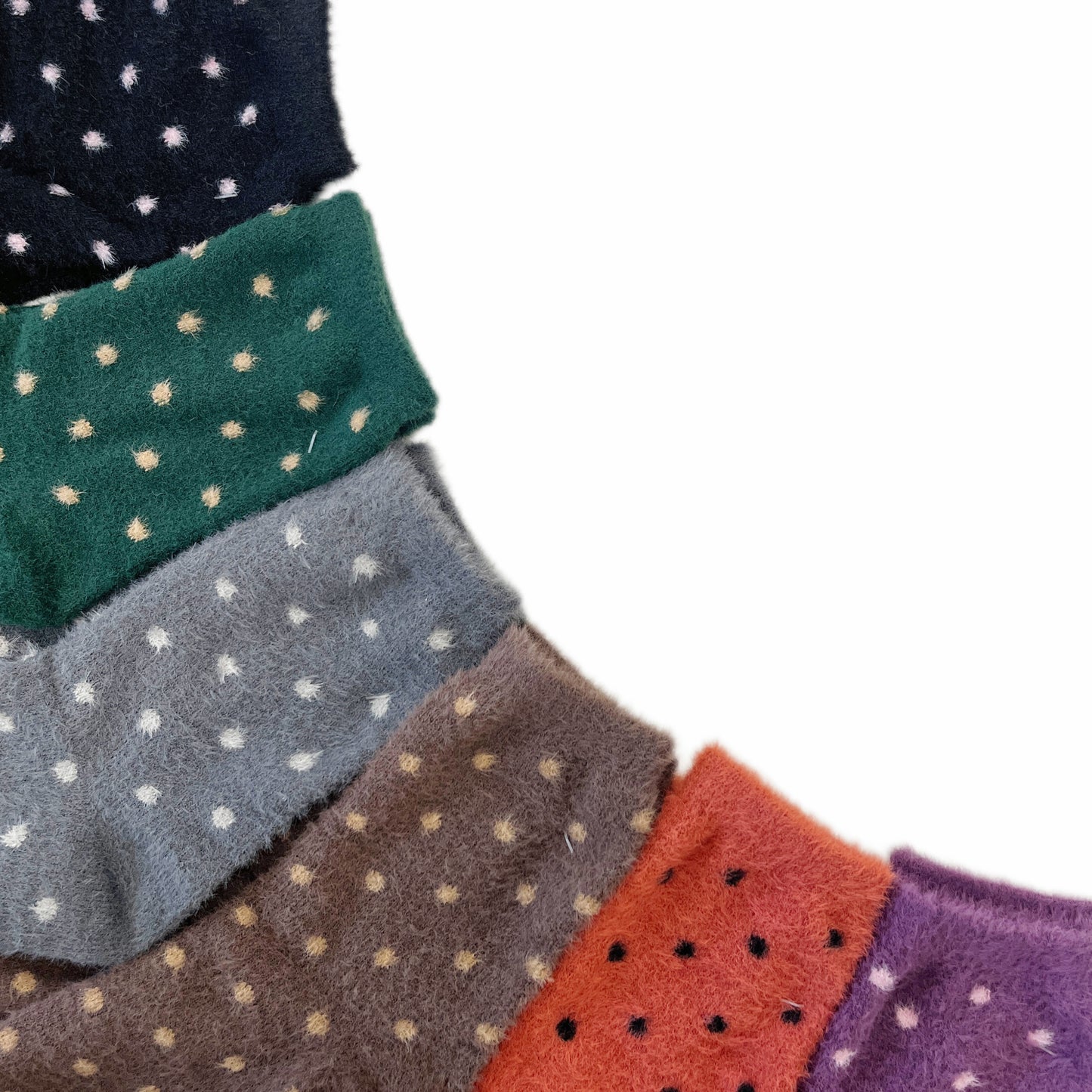 Furry Warm Polka Dot Socks Acrylic Wool Chritsmas Gift 1 CTN