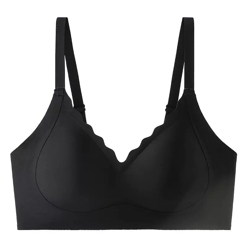 Texlina Women’s Scallop-Edge Wireless Bra – CloudCurve™ SoftFit Series