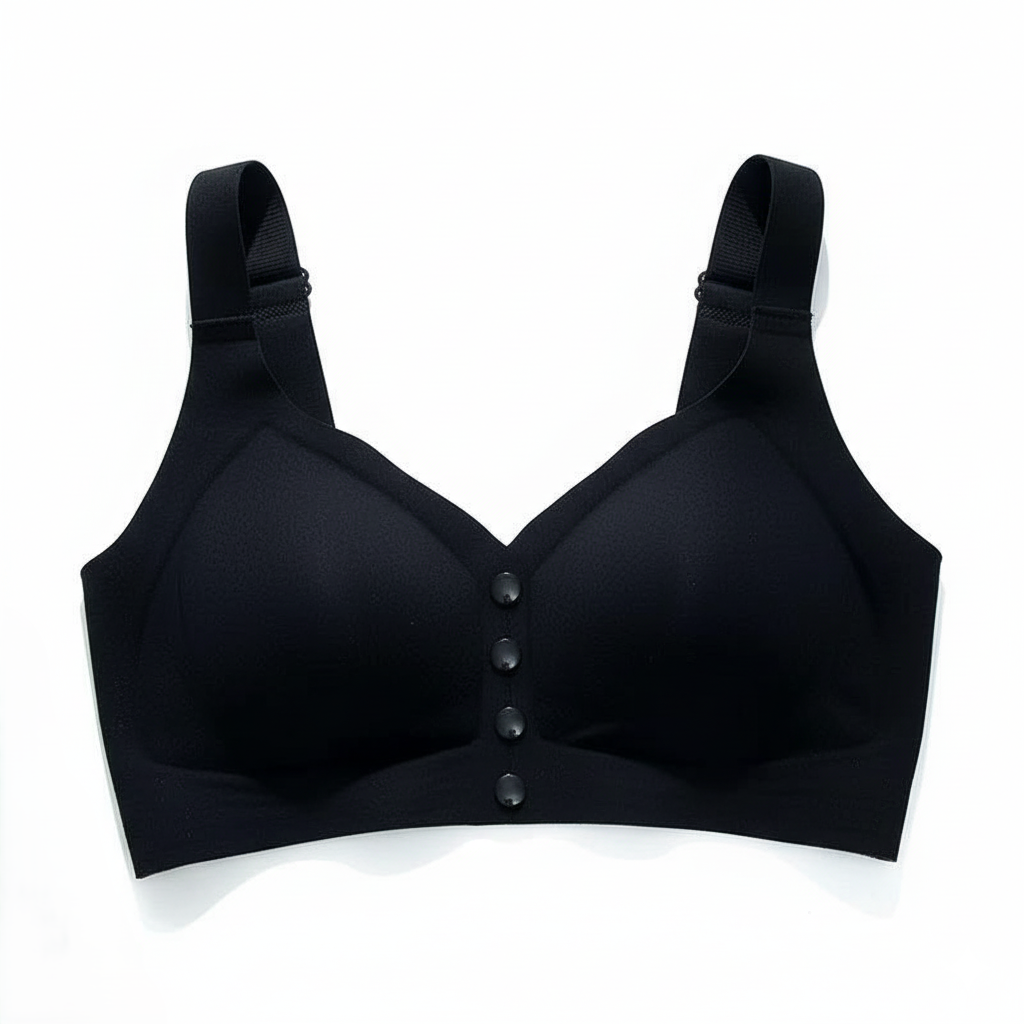 Texlina Women’s Wireless Button-Front Bra – EaseForm™ Daily Support Series (12 PCs/Pack)