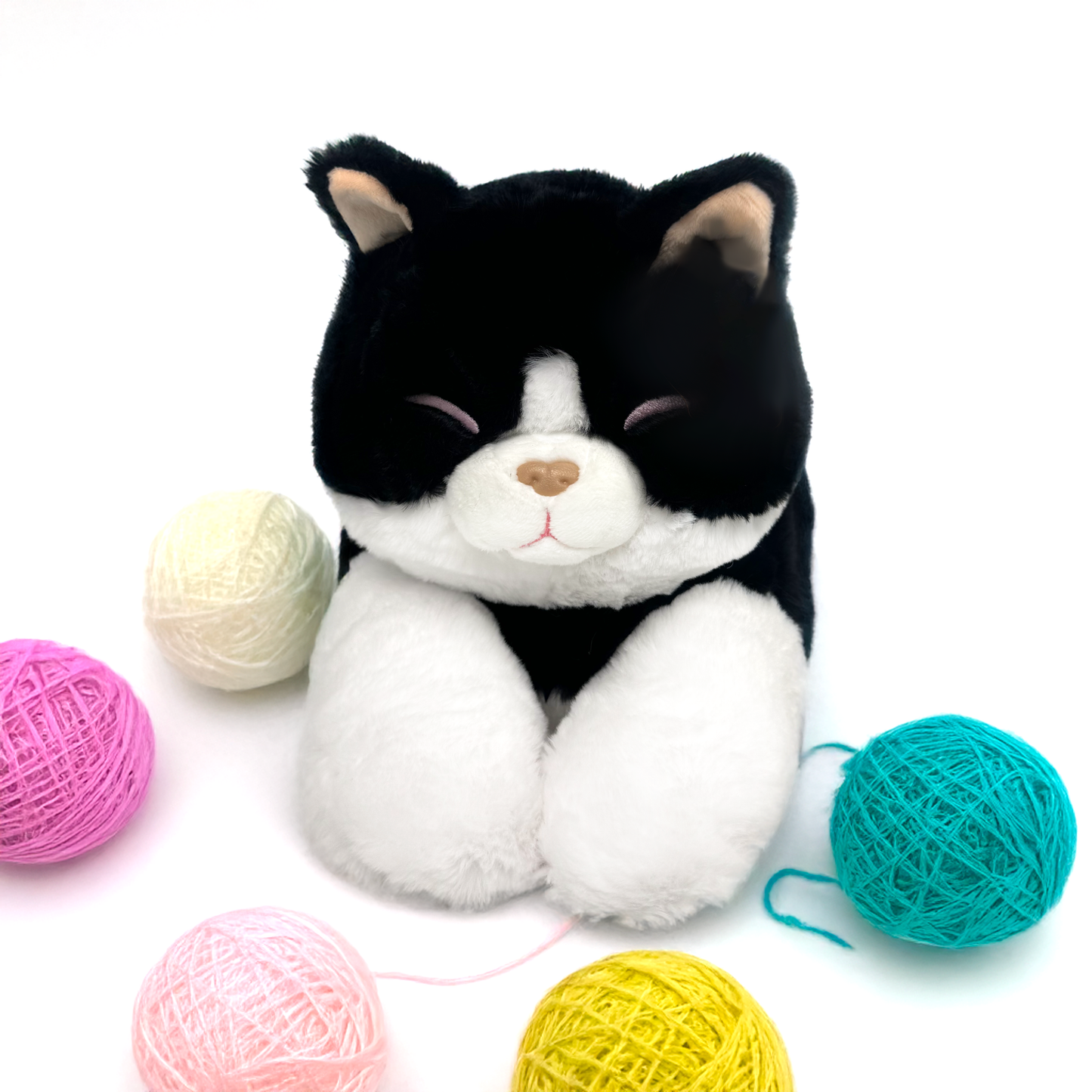 Fluffery Tuxedo Cat Plush Sleeping Pillow (45" / 115 cm)