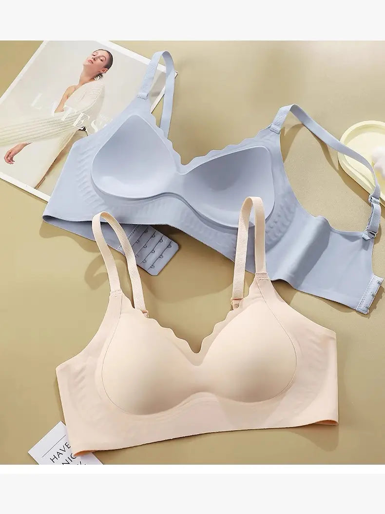 Texlina Women’s Scallop-Edge Wireless Bra – CloudCurve™ SoftFit Series