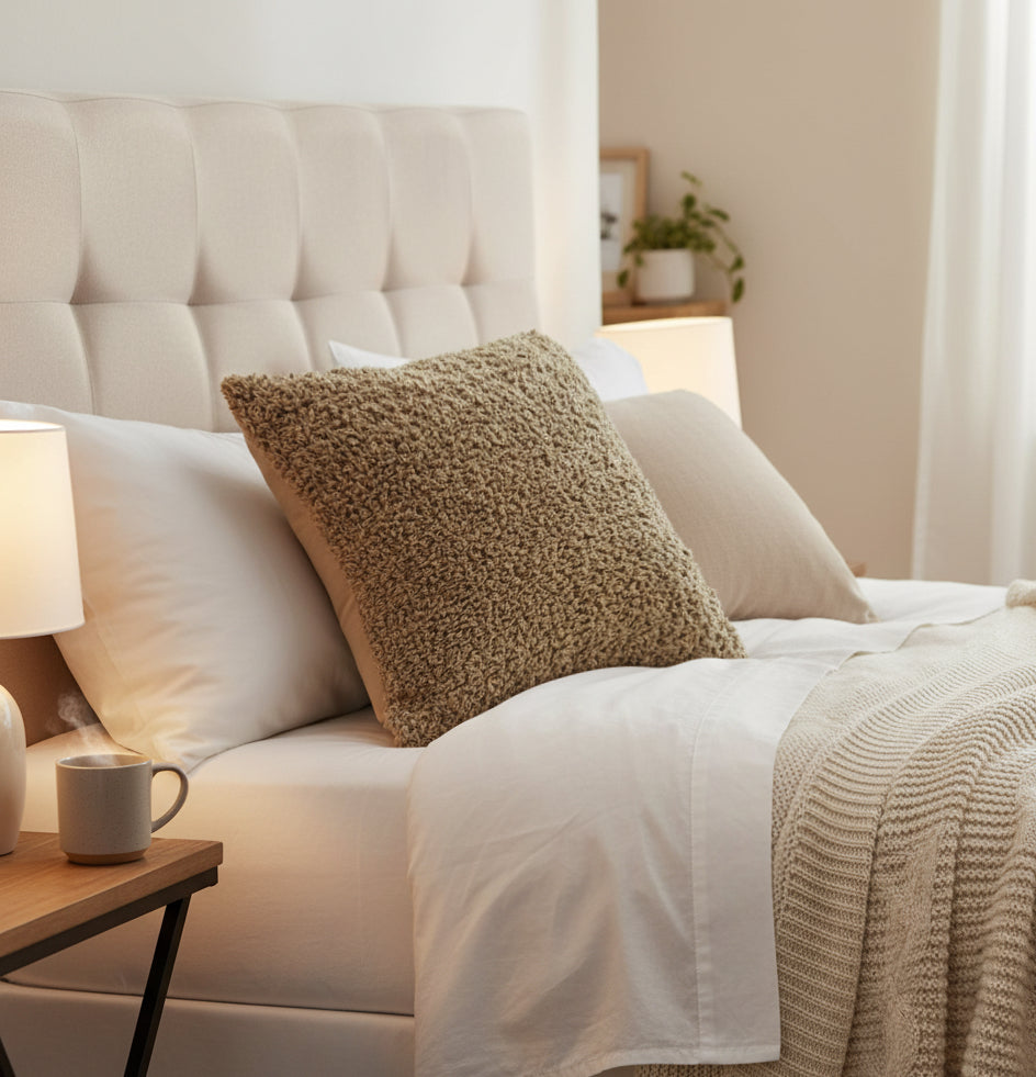 Texlina Holiday Decor Cozy Teddy Throw Pillow  18"x18"