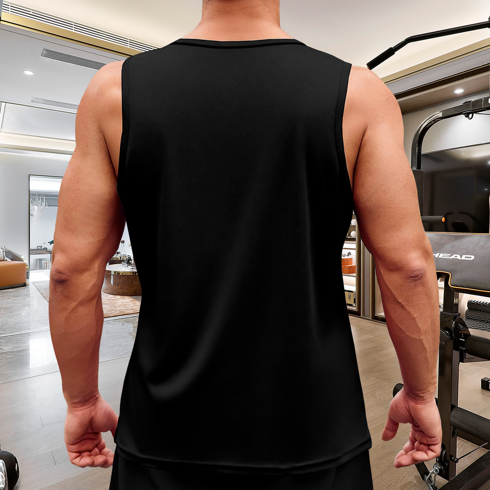 Custom Print Men’s Cotton Personalized Sleeveless Vest