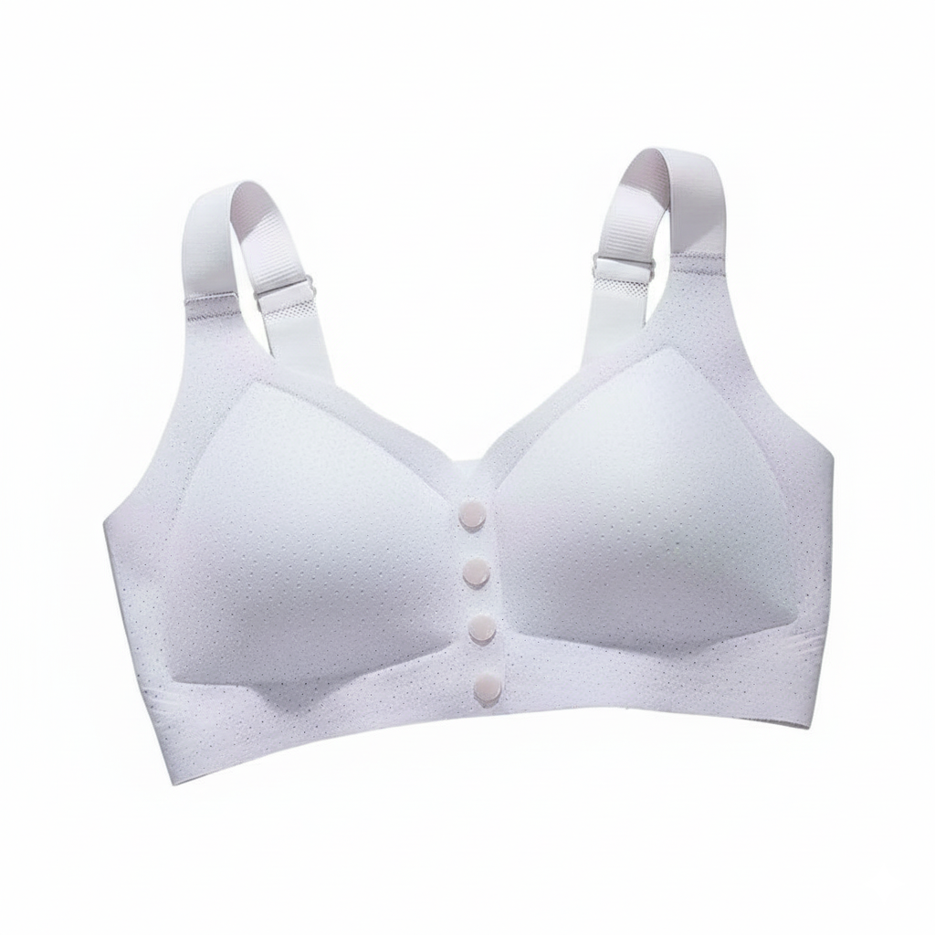 Texlina Women’s Wireless Button-Front Bra – EaseForm™ Daily Support Series (12 PCs/Pack)