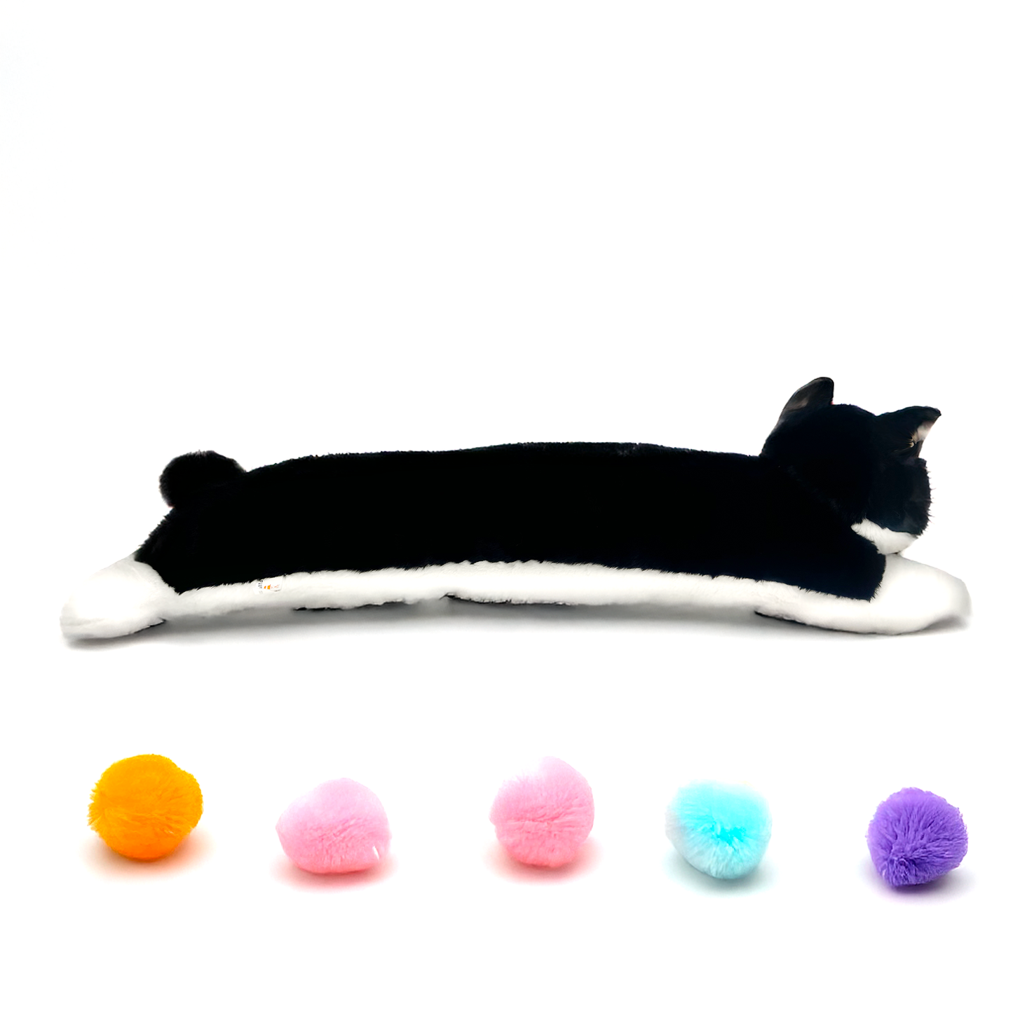 Fluffery Tuxedo Cat Plush Sleeping Pillow (45" / 115 cm)