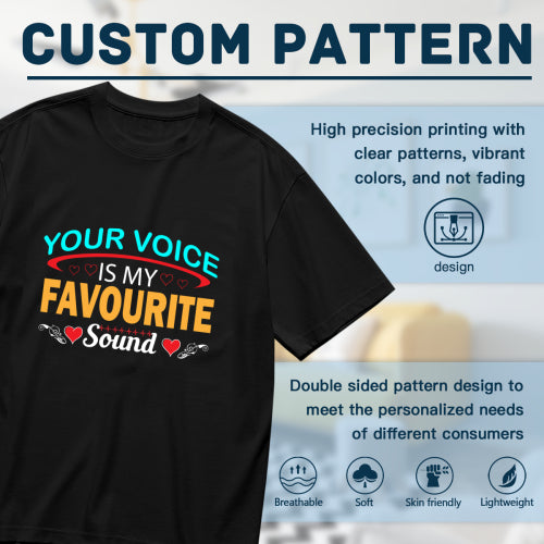 Men's 200g Cotton T-Shirt Custom Design Print Fast Shipping