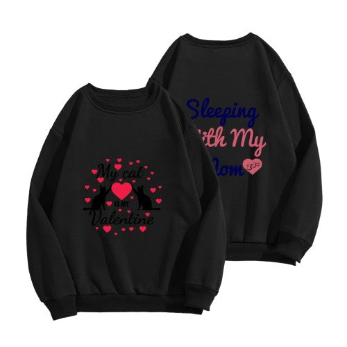 Custom Print Plus Size Crewneck Sweatshirt For Women | 300g Heavyweight Fabric