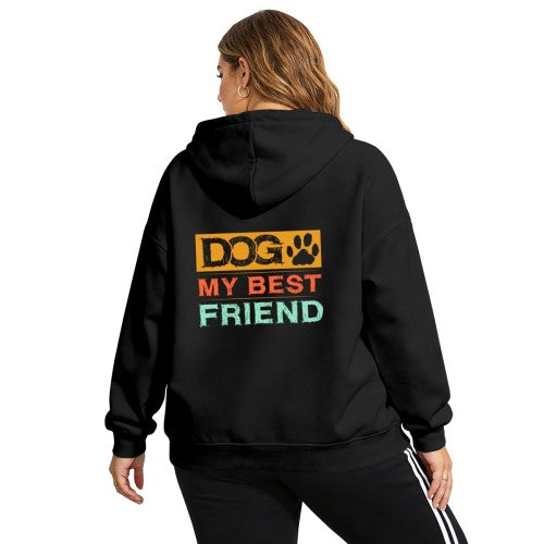 Women's Plus Size Graphic Hoodie - Custom Print, Personalized Pullover for Casual Wear