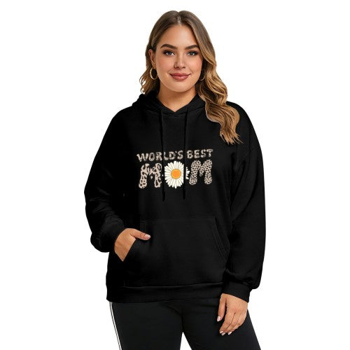 Women's Plus Size Graphic Hoodie - Custom Print, Personalized Pullover for Casual Wear