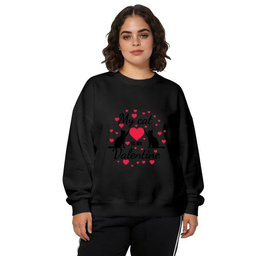 Custom Print Plus Size Crewneck Sweatshirt For Women | 300g Heavyweight Fabric