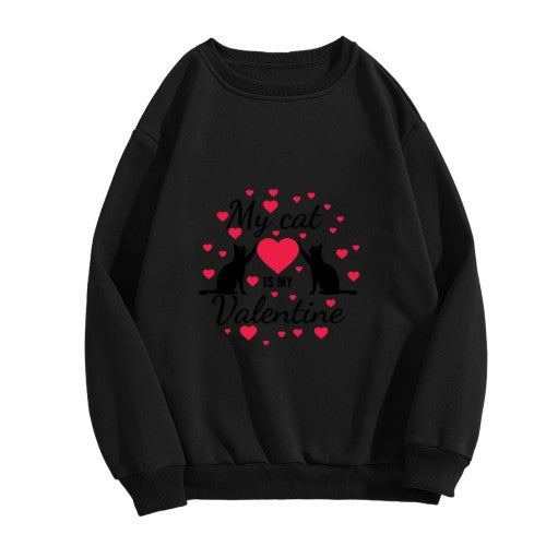 Custom Print Plus Size Crewneck Sweatshirt For Women | 300g Heavyweight Fabric