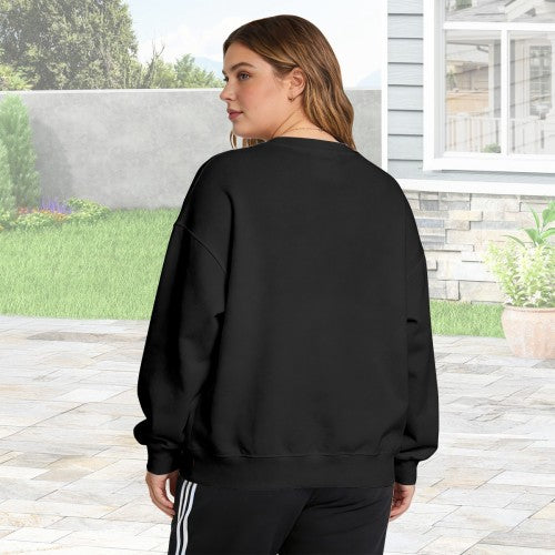 Custom Print Plus Size Crewneck Sweatshirt For Women | 300g Heavyweight Fabric