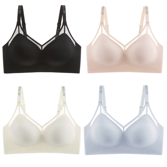 Texlina Women’s Sheer Strap Wireless Bra – AeroLift™ Contour Series (12 PCs/Pack)