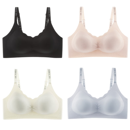 Texlina Women’s Wireless Seamless Bra with Logo Straps – CloudFlex™ SoftLift Series (12 PCs/Pack)