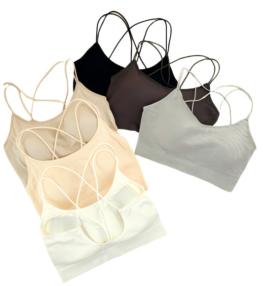 Texlina Women’s Crisscross Back Bralette – BareFit Everyday Series (10 PCs/Pack)