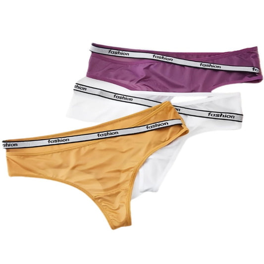 Texlina Women’s Sporty Stretch Thong with “Fashion” Elastic Waistband – StreetFlex™ Urban Basics Series