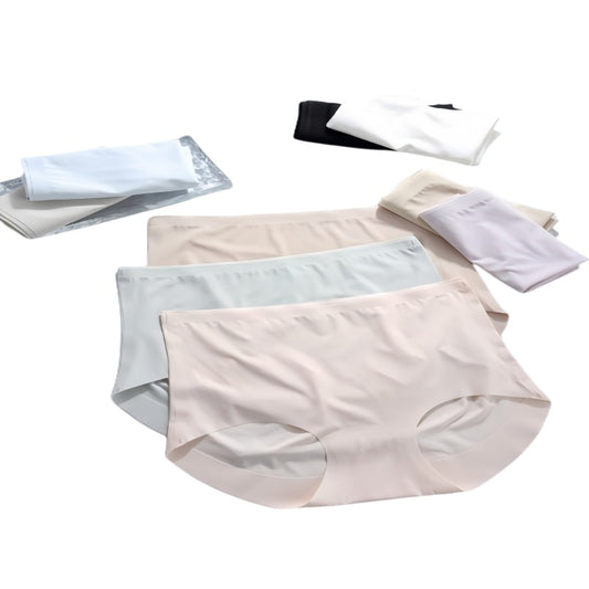 Texlina Women’s Ice-Silk High-Waist Shaping Briefs – CoolFit™ Tummy Control Collection( 10 PCS/Pack)