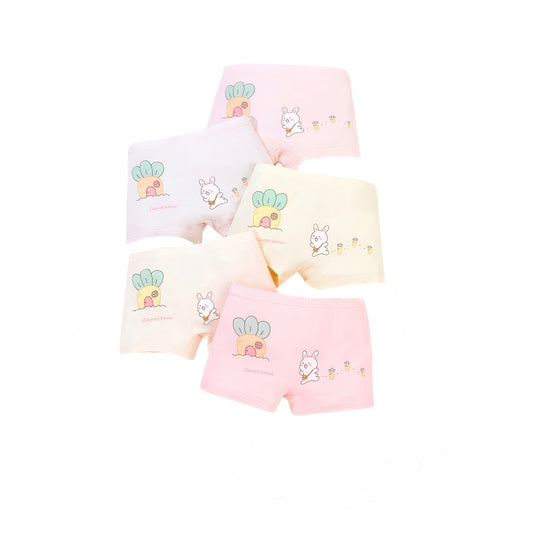 Texlina Girls’ Soft Cotton Bunny Boxer Briefs – SoftPlay™ Everyday Series
