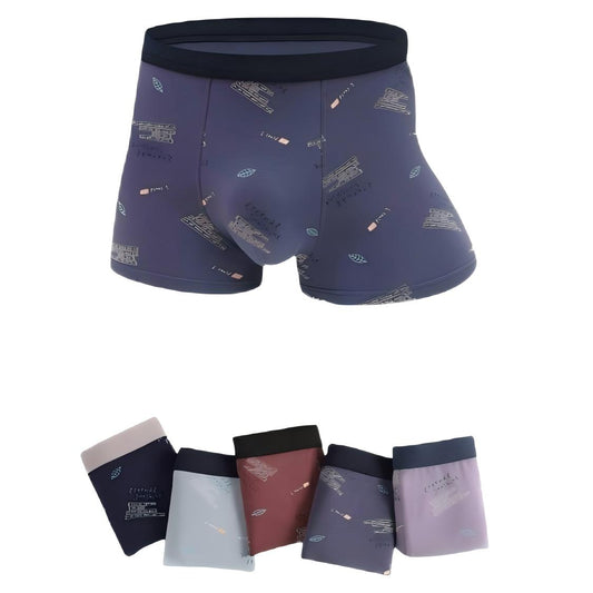 Texlina Men’s Ice Silk Chalkboard Print Boxer Briefs – StudyMode™ Edition