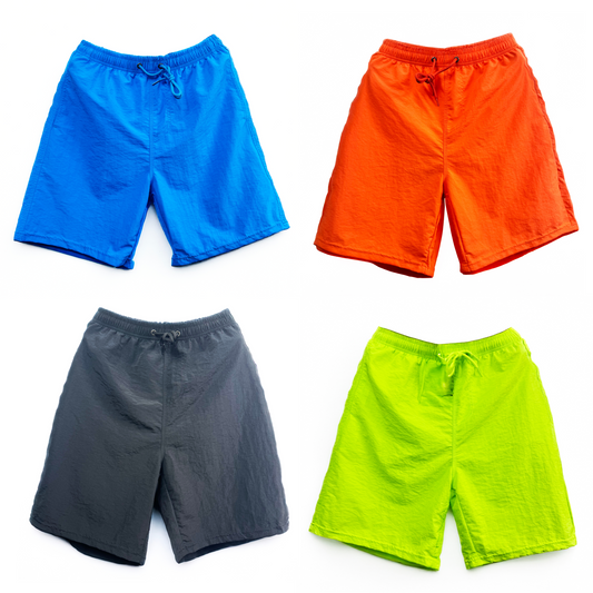 Texlina Men’s Nylon Solid Color Beach Shorts – WaveFlex™ Lightweight Series