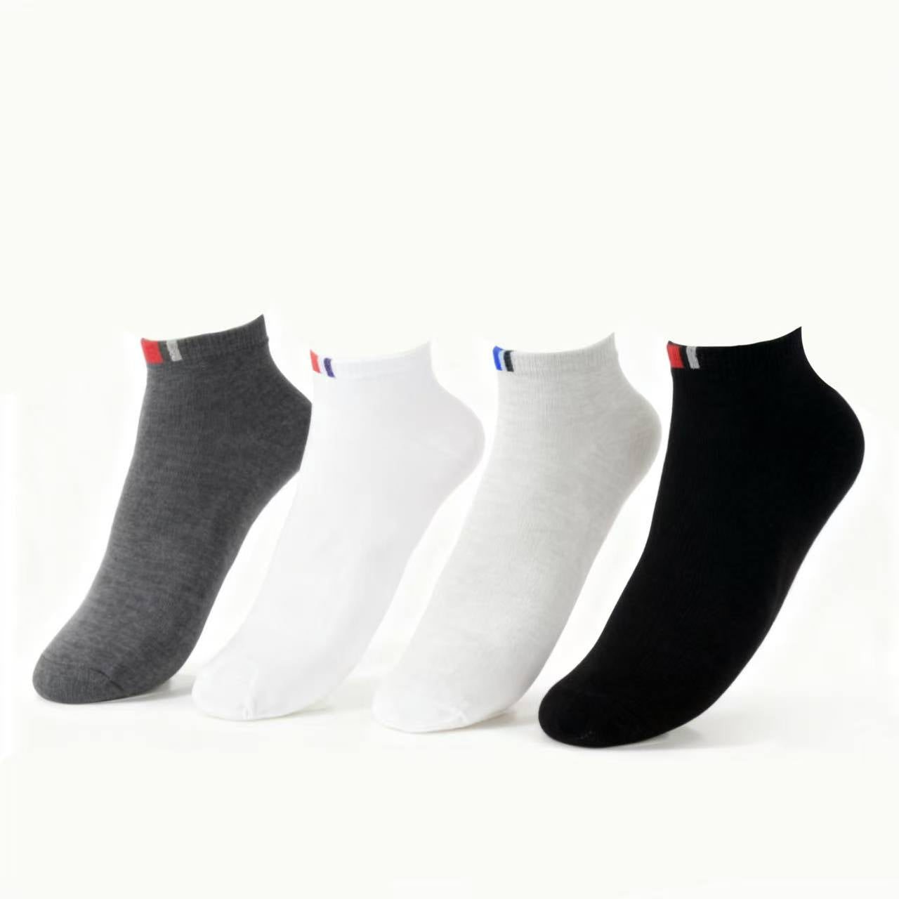 Men's Low-Cut Ankle With Striped Accent Socks