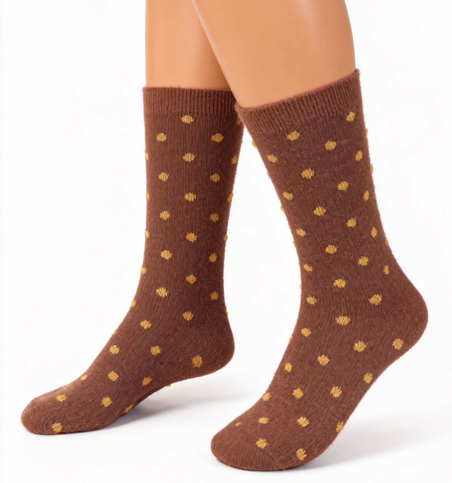 Furry Warm Polka Dot Socks Acrylic Wool Chritsmas Gift 1 CTN