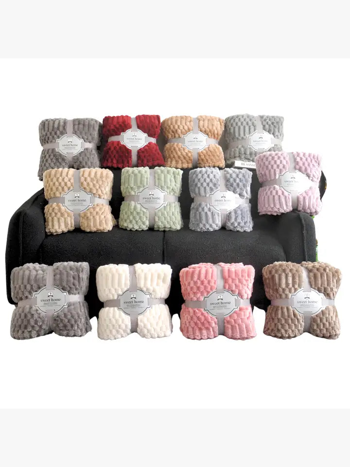 Turtle Fleece Throw – Bubble-Texture Ultra Plush Blanket for Cozy Comfort