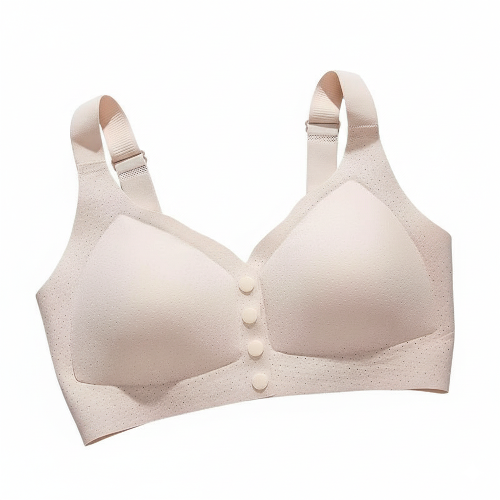 Texlina Women’s Wireless Button-Front Bra – EaseForm™ Daily Support Series (12 PCs/Pack)