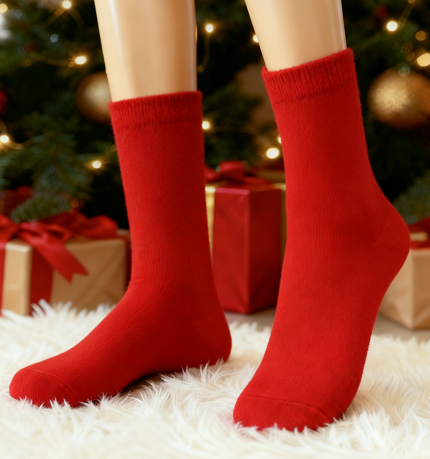 Christmas Theme Furry Socks  | Warm Acrylic Wool Socks  1CTN